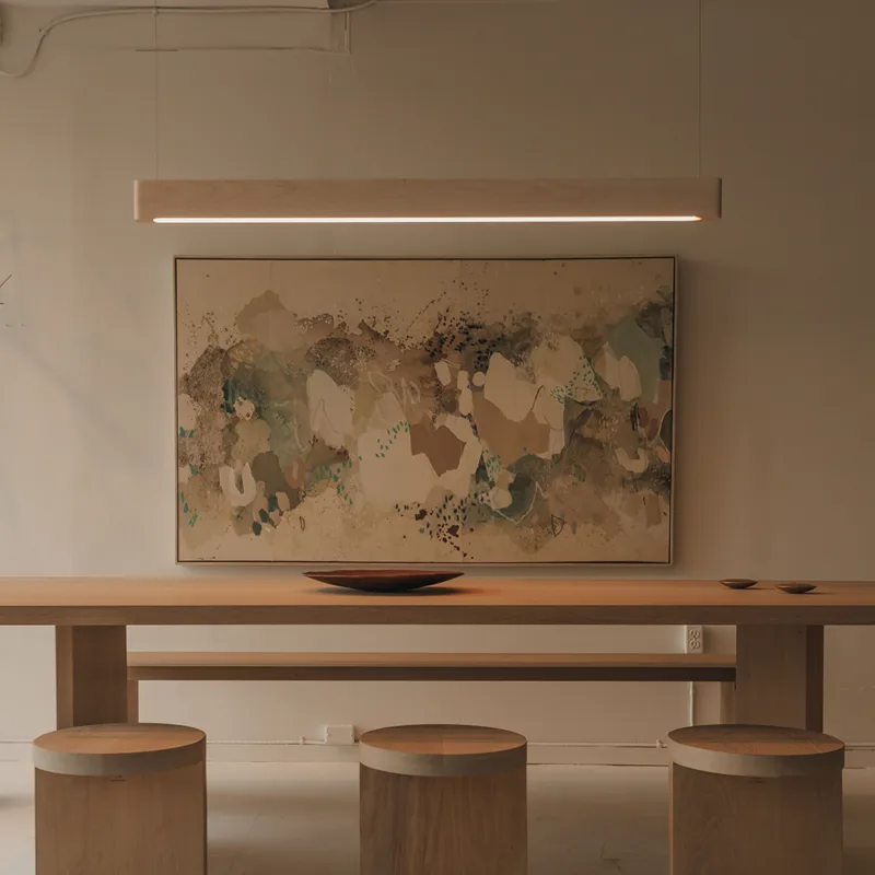 Matthew McCormick LINE LIGHT pendant in a dining space
