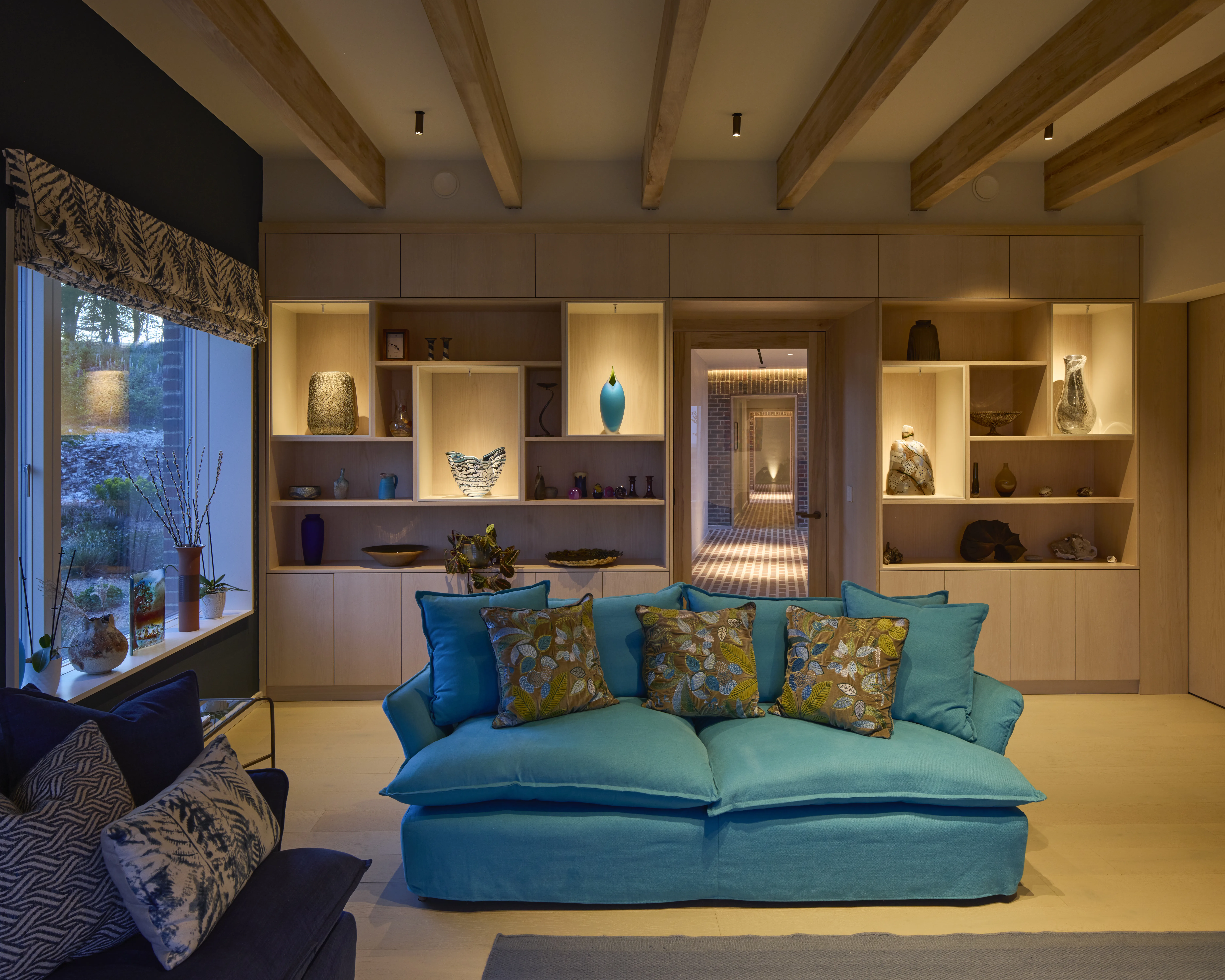 Living room with Orluna architectural lighting