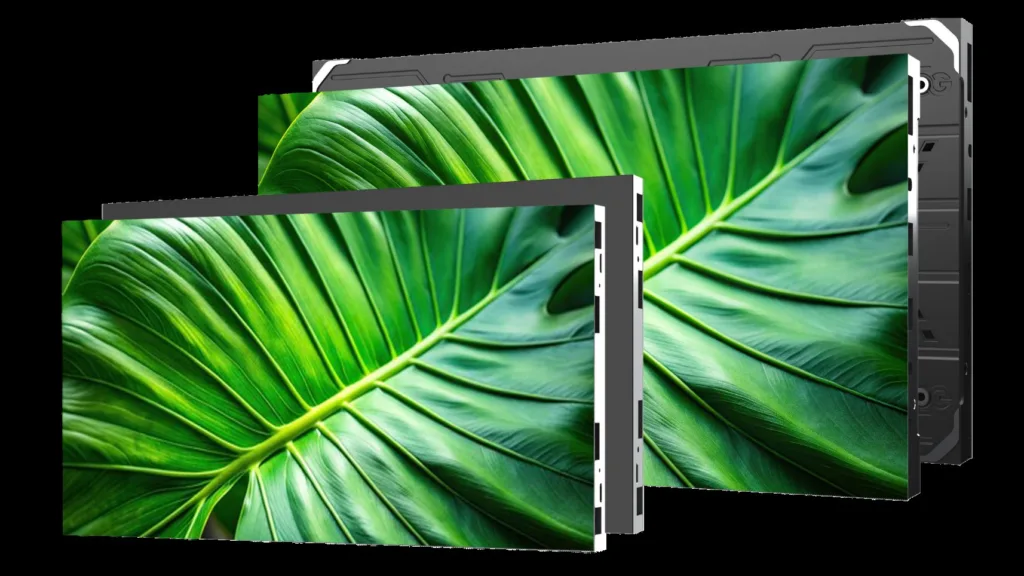 Planar Komodo COB MicroLED cabinets, front and rear — official product image