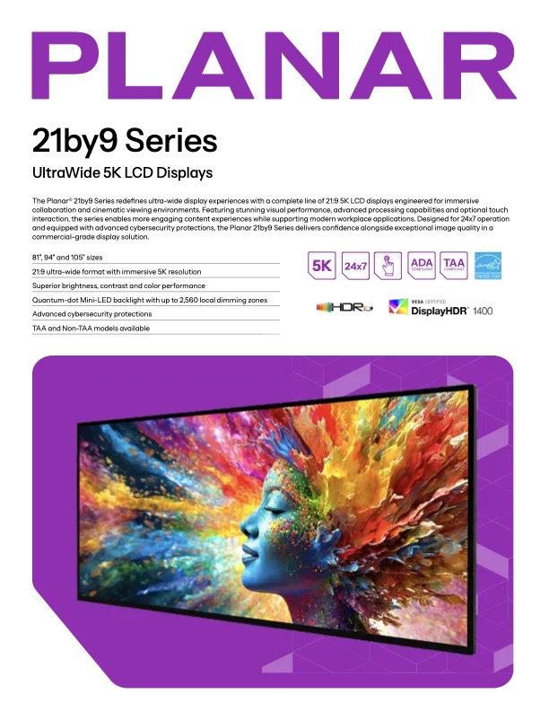 Planar 21:9 Displays original PDF cover